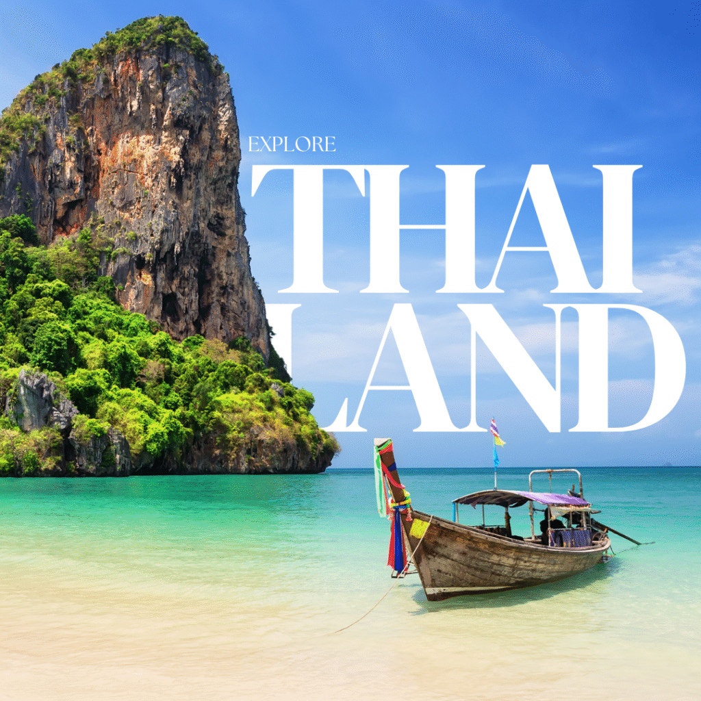 blue bold photo thailand travel instagram post