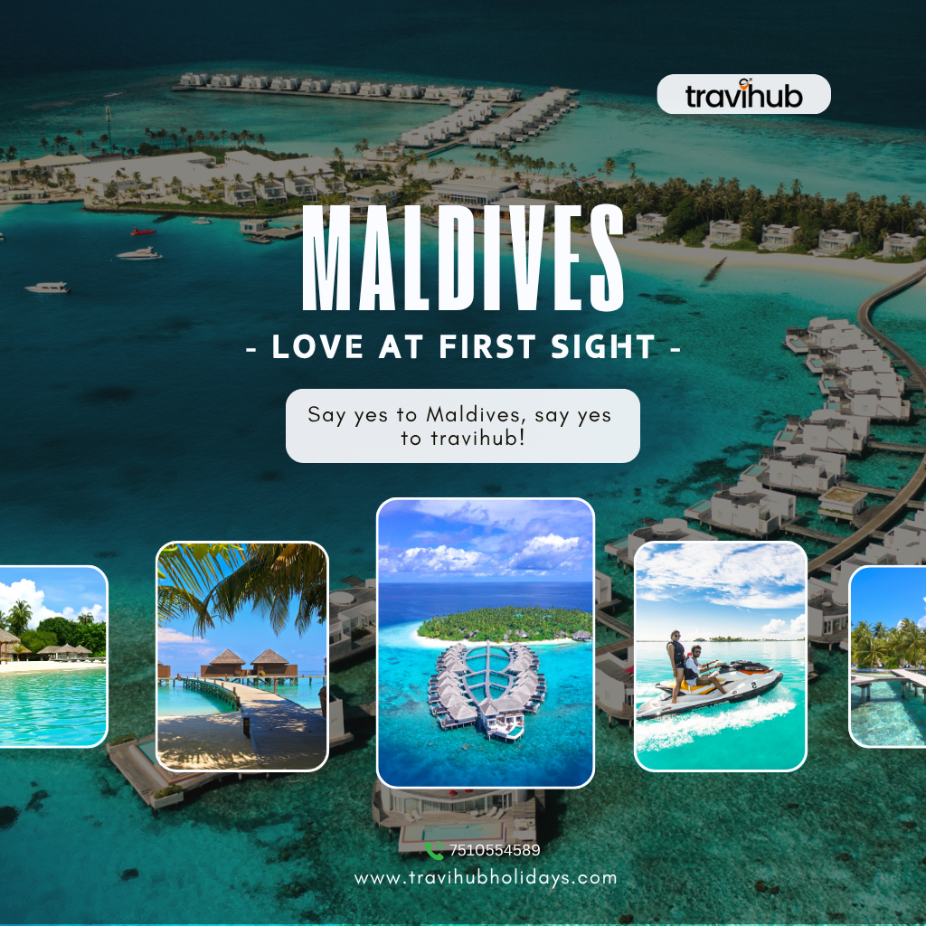 blue and white minimalist maldives tour and travel agency instagram post